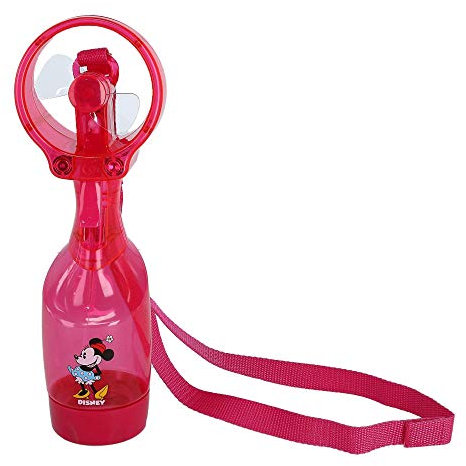 Disney Minnie Mouse Travel Water Misting Fan with Carry Strap, Pink