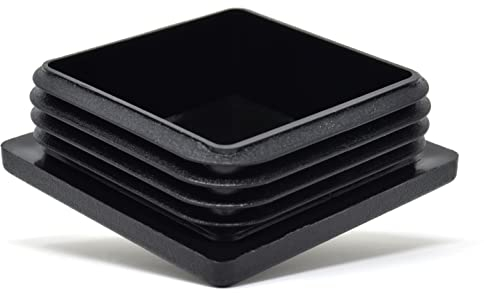 Design61 10x Vierkant Rohrstopfen Lamellenstopfen 60x60 mm mit Lamellen für Innenmaß 52-57 mm