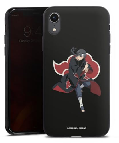 DeinDesign Silikon Hülle kompatibel mit Apple iPhone Xr Case schwarz Handyhülle Itachi Uchiha Offizielles Lizenzprodukt Naruto Shippuden