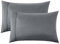 Bedsure Pillow Cases 2 Pack - Brushed Microfiber Pillowcases with Envelope Closure, 50x75 cm Pillow Covers for Hair and Skin, Pillowcase Standard Size Set of 2, Gifts for Women, Dark Grey