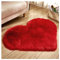 Shaggy Tapis en Imitation Peau De Mouton Laine en Forme de Coeur,Tapis en Fausse Fourrure Décoration de Coussin Siège pour Chambre à Coucher Salon Rouge 40 * 50cm