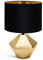 Aigostar Nachttischlampe, Moderne Tischlampe, Lampenschirm aus Stoff, Keramiksockel, E14-Fassung, Diamantform, Gold, 22 * ​​22 * ​​32 cm, 1,3 m Kabel, Vintage Design für Arbeitszimmer, Wohnzimmer