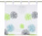 Joyswahl Voile Raffrollo mit schönem »Kreise«-Motiv transparente Raffgardine mit Schlaufen Schals Fenster Gardine BxH 45x150cm Grün 1 Stück