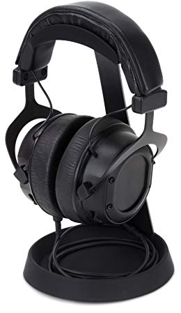 Dynavox Kopfhörerständer KH-1000, Universal Halter mit Metallkorpus für Gaming-Headsets und Over-Ear-Kopfhörer, Silikon-Auflage für Bügel und Kabel-Ablage, schwarz