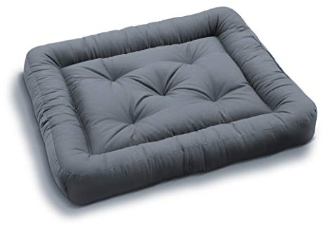 Bellamo Hundebett in Dunkelgrau Größe S – waschbar, orthopädisch und rutschfest – kuscheliges Hundekissen – waschbar bis 95 Grad – Made in Germany - Grau