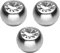 PIERCINGLINE Titan Schraubkugel 3er SET KRISTALL Piercing Ersatzkugeln Silberfarben Kristallklar 1,2 x 3 mm