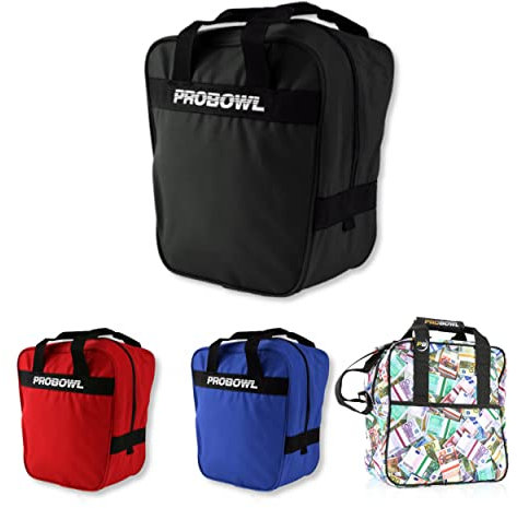 1 Ball Bowling Tasche – Pro Bowl Basic Single Tote – Bowlingbag für Ball und Schuhe – Tragbar Schmal – Gepolsterter Ballteller – Leichte Bowlingtasche mit Tragegriffe – Tasche Herren Frauen Kinder