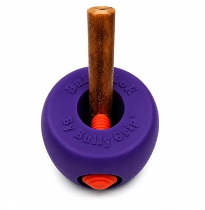 Bully Grip Bully Stick Holder for Dogs, Bully Lok Dog Safety Device, Prevents Choking Small, Medium, Large Dogs, Yak Cheese, Collagen, Dental Chew, Rawhide, Bone, Antler, Treats, Toy Safety Device