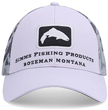 Simms Trout Icon Trucker Hat - Snapback Baseball Cap mit Forellenfisch