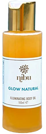 Nibu Naturals Illuminating Body Oil - Bronze Shimmer Oil - Natural & Hydrating Body Oil for Smooth and Supple Skin - Glow Oil for Body - Brightening, Non-Greasy Oil for Skin Radiance