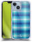 Head Case Designs Plaid Blu Pixel Patterns Cover in Morbido Gel Compatibile con Apple iPhone 14