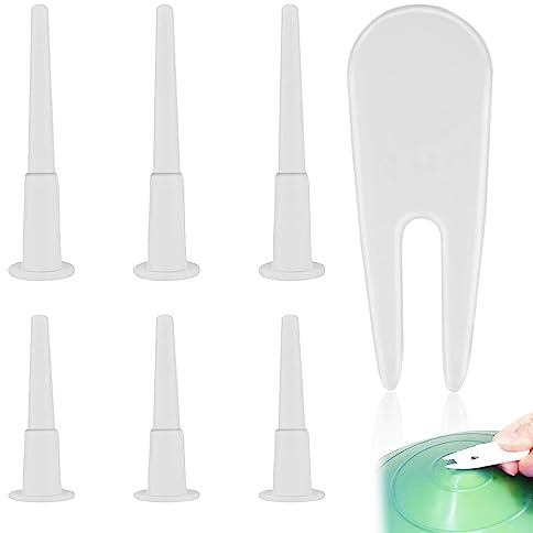 ZELHYEUU 6 Pcs Yoga Ball Plug, Yoga Ball Air Stopper Air Plug, Air Stopper Plug Valve Nozzles Pin, Exercise Ball Plug Replacement Kit, with 1 Piece Removal Devices