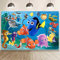 Findet Nemo & Dorie Geburtstagsdekorationen – Happy Birthday Banner Hintergrund für Nemo Partyzubehör (1,5 x 0,9 m)
