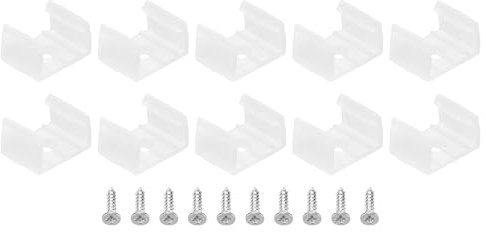 PATIKIL Clips De Fixation Pour Bande Lumineuse Led Lot De 40 Supports De Fixation En Plastique Avec Vis Pour Câble Ruban brillant Néon Rgb De 14Mm-17Mm Translucides