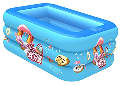 Toyvian 1 Pc Piscina De Jardín para Niños Pequeños Piscina Familiar Bañera Infantil Bañera Inflable para Bebe Hinchable Bebé Colchón De Agua Cuadrado