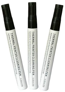 Harilla 3 Stück Thermodrucker-Reinigungsstift/Reparaturstifte/schnelles Entfernen/Kartenreiniger Druckkopf-Reinigungsstift/Universal