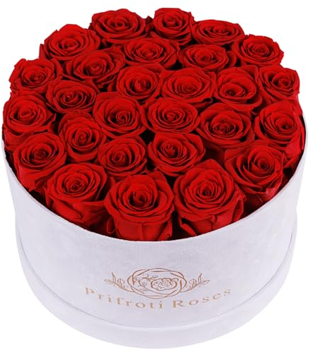 27 Blumen in luxuriöser Wildlederbox, Geburtstagsgeschenke für Frauen