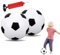 Roontin 2 Pack Mini Football - 5.5inch Toddler Football Inflatable Soccer Ball With Air Pump for Toddlers & Babies