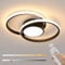 Comely LED Deckenleuchte Dimmbar Schwarz 40CM, 40W 4500LM Deckenlampe Rund Modern, Wohnzimmerlmpe mit Fernbedienung 3000K-6500K für Küche Flur Schlafzimmer Badezimmer