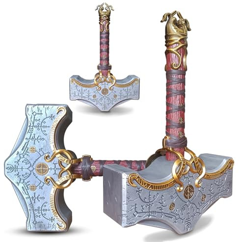ACBAGI 2.0 Version Viking God of Thunder Mjolnir Real Hammer Metal Thors Cosplay Full Size Weapon Props