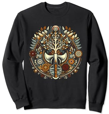Slawische Geister Weltbaum & Peruns Axt Sweatshirt