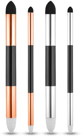 4pcs Artist Blending Sponge Pen, 2 Sizes Double-Headed Blending Pen Sketch Rubbing Sponge Brush Pastel Blending Stump Pencil Art Foam Blender for School Students Beginners Artists Supplies