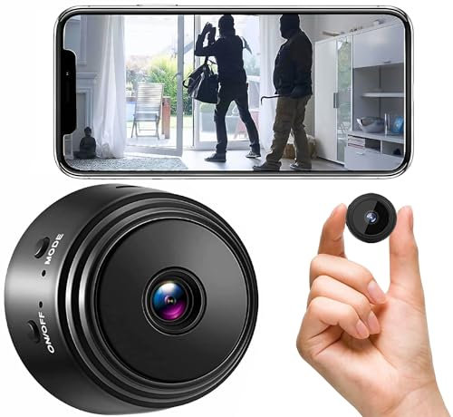 Mini Camara Espia Wifi Oculta con Full HD, Cámara Vigilancia Inalámbrica para Seguridad del Hogar, Visión Nocturna Interior con Detección de Movimiento, Mini Cámara Espía de Videovigilancia