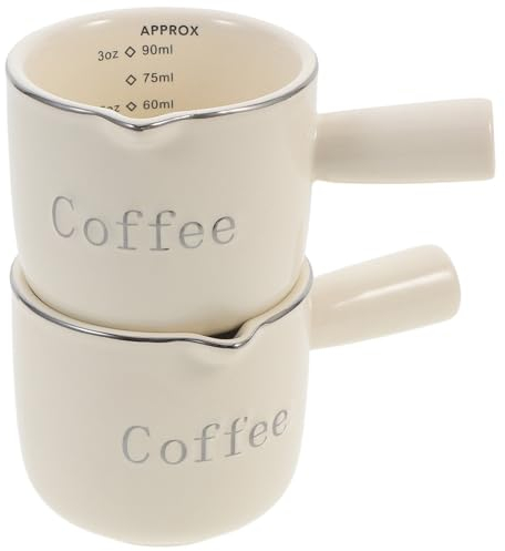 Alipis 2piezas Jarra De Cerámica Multifuncional Unidades Para Leche y Salsa Con Asa y