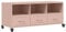 vidaXL Meuble TV, Armoire de Télévision avec Tiroirs et Étagères, Support Télé avec Rangement Salle de Séjour, Rose 100,5x39x43,5 cm Acier