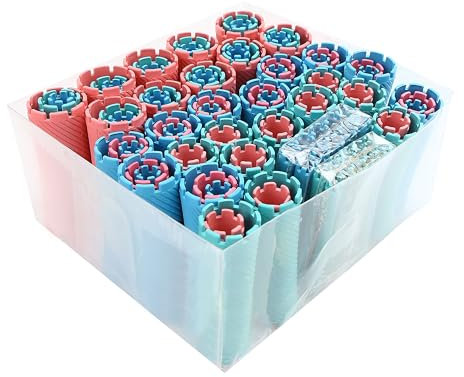 100 Pcs Perm Rod Set for Short & Long Hair, Large Curlers & Rollers for Women and Men, Cold Wave Curling Kit Permanent Bar with Multiple Sizes, Hairdressing Tools for Home Curly, Fluffy, Wavy Styles