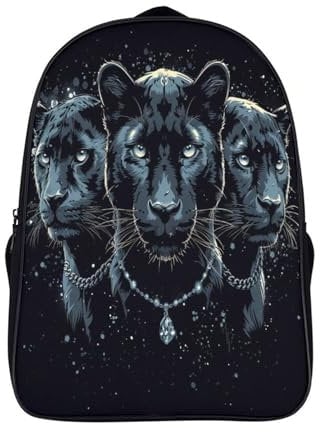 BXYAFEKUD Black Panther Rucksack für Kinder, Schulranzen, Kinderrucksäcke für Kleinkinder oder Mädchen, 40 x 28 x 16 cm, Stil-6, 40x28x16cm