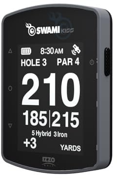 Swami Kiss 2.0 Golf-GPS-Ragnefinder mit integrierten Magneten, Grau
