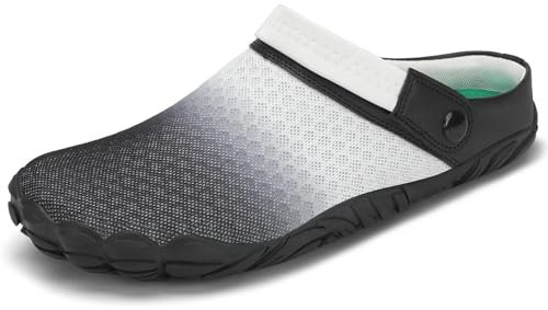 Mishansha Hombre Zuecos y Mules de Verano Blanco 40