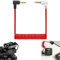 Comioke Câble de Microphone TRS vers TRRS 3,5 mm, Câble de Raccordement de Microphone TRS vers TRRS Compatible avec Rode VideoMic, VideoMicro, BOYA Microphone - 60cm, Rouge, Mâle à Mâle
