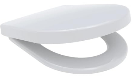 WISA Scorpio S Universal-Toilettensitz in D-Form, Absenkautomatik, Schnellverschluss, Topfix-Befestigung, Wandmontage, Stand-WC und Wand-WC, Duroplast, Farbecht
