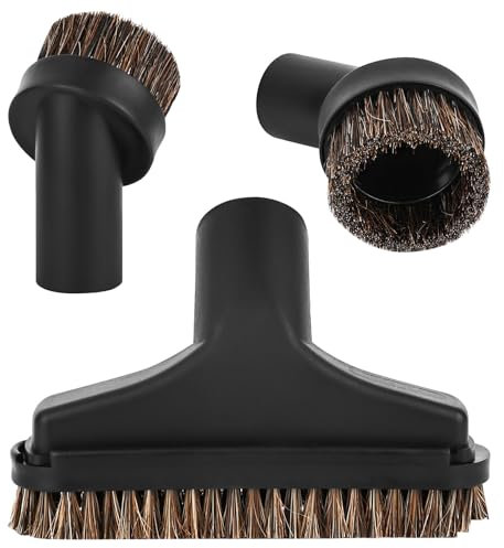 Universal Vacuum Attachments Accessories Sets - 32mm Vacuum Cleaning Attachments 3 Pieces Replacement Brushes Round Crevice Brush Vacuum Cleaner for Car Sofa Home
