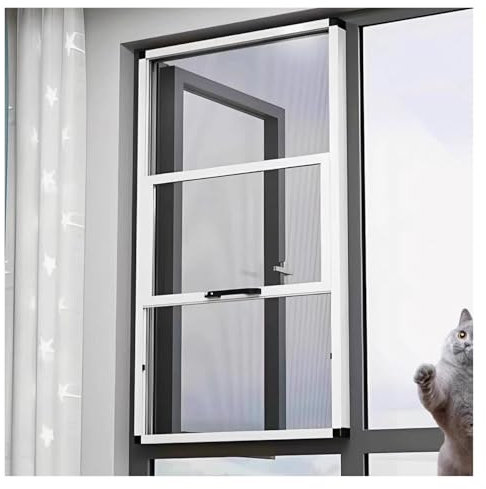 YJEUZCD Sostituzione Schermo per Casa Finestre, Finestra Guardie, Sicurezza Finestra Cancello, Regolabile Maglia Puleggia Finestra Schermi(300x1000 mm/11.81x39.37 in)