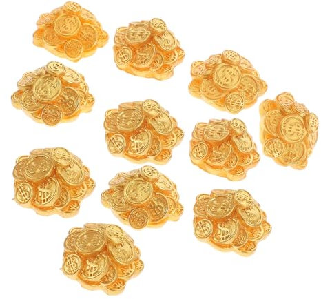 VANZACK 10stücke Miniatur Dollhouse Zubehör Teiliges Piratenmünzen Kreative Resin-deko Für Mikro-landschaften Neujahrs-Dekoration Puppenhaus Spielzeug Und Gartenaccessoires