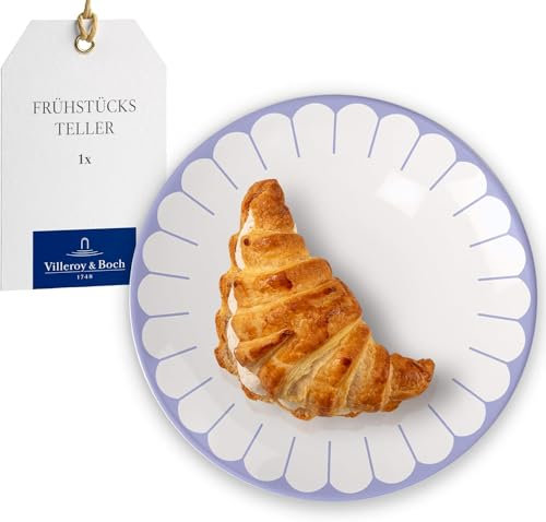 Villeroy & Boch - Fleur bleu assiette pour le petit-déjeuner bleue, rés. lave-vaisselle/micro-ondes, ass. à dessert, pte assiette pr petit-déjeuner, desserts et snacks, ass. à gâteau, Porcel. Premium