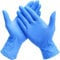 The Real Touch Nitrile Disposable Gloves Blue - Latex-Free, Powder-Free, Puncture-Resistant, Comfortable, Textured, Tear-Resistant for Medical, Food Prep, Tattooing & Cleaning & More (100, M)