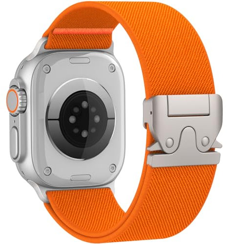 Elastisches Nylon Armbänder für Apple Watch Ultra 3/2/1 Armband 49mm 46mm 45mm 44mm 42mm 41mm 40mm 38mm Herren Damen, Fallschirmverschluss Sport Strap für iWatch Series 11 10 9 8 7 SE 6 5 4 3 2 SE 3