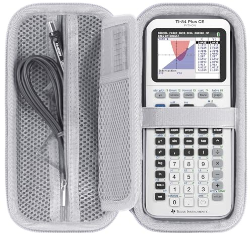 RIYADAone Tasche für Texas Instruments TI-84 Plus CE Taschenrechner | Kompatibel Evo-T/TI Nspire CX II FC/TI-84 Plus/TI-82/TI-Nspire CX II/TI-89 Titanium Taschenrechner, Tragbare Hart Schutzhülle