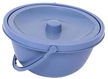 perfeclan Tragbare Toilette, Urinal, Nachttisch, Toiletteneimer, praktisch, mit Deckel, leicht zu reinigen, Bettpfannenbehälter für Haushalt, Camping, Boot