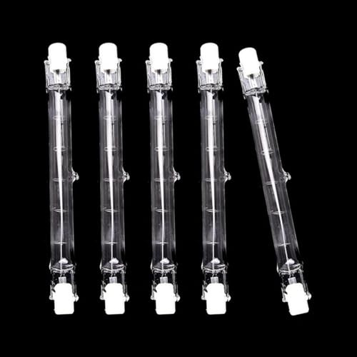 UGEFKMQ 5PC R7S 125MM 500W Halogen Leuchtmittel R7S 125MM 1000W 230V J Typ T3 Double Ended Filament Flood Halogen Wolfram Glühbirne 1000W