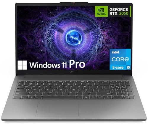 Lenovo LOQ Essential Gaming Laptop, 15,6 FHD 144Hz Display, 8-core Intel Core i5-12450HX, GeForce RTX 2050, 32GB DDR5, 1TB SSD, Wi-Fi 6, RJ-45, HDMI, USB-C, lettore di schede, non retroilluminato