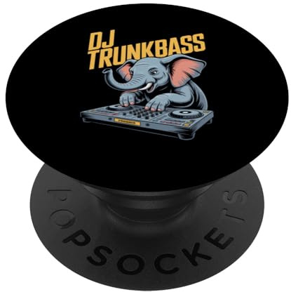 DJ Trunkbass Elefant Am Pult Bass Musik Festival PopSockets Klebender PopGrip