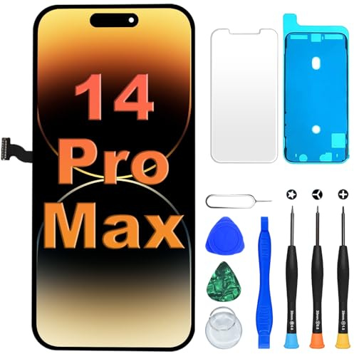DIGI4U LCD for iPhone 14 Pro Max Screen Replacement, 6.7''[3D Touch][Small Notch] Screen for iPhone 14 Pro Max Display Digitizer Assembly, with Repair Tools for iPhone 14 Pro Max LCD