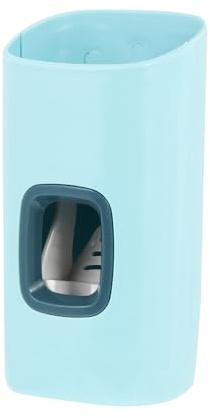 Toyvian Multifunktionaler Wandmontierter Zahnpasta spender ohne Bohren Elastischer Tubenquetscher für Badezimmer Stabiler Zahncreme halter in Himmelblau Platzsparend und Hygienisch