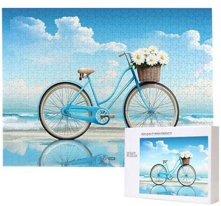 Puzzle 3000 Teile Erwachsene Fahrrad Landschaft, Impossible Klassische Jigsaw Puzzles 122 x 80cm, Geschicklichkeitsspiel für die ganze Familie, Puzzle farbenfrohes Legespiel Home Dekor Geschenk k-1036