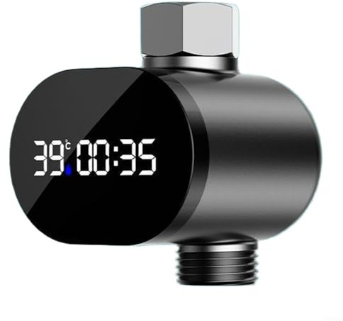 Advokingtap Termómetro de agua de ducha con pantalla LED digital, sensor de temperatura de grifo de agua sensible para baño